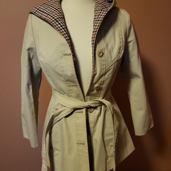 Vintage cotton trench coat Rickis - Picture 5 of 7